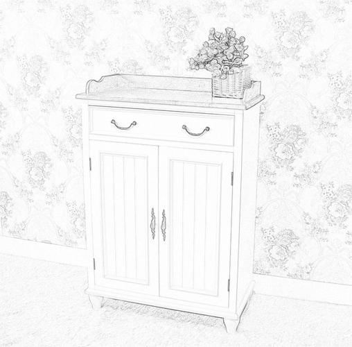 老师,这样的素描图我怎么样去除背景取出其中的鞋柜以psd格式保存