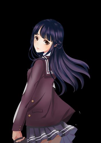 少女回头