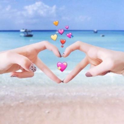 情侣头像手势爱心图片