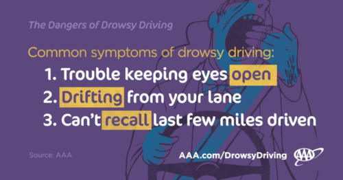 aaa research finds that drowsy driving is a common danger on u.