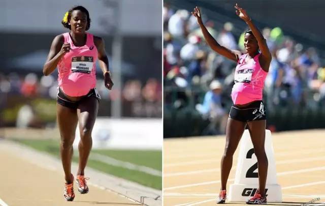 美一女运动员怀孕34周仍参加田径比赛.