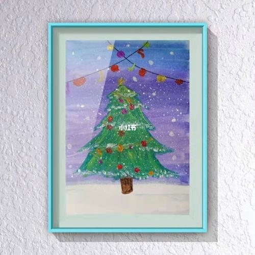圣诞树儿童水粉画_亲子_美术_圣诞树_亲子教育_母婴