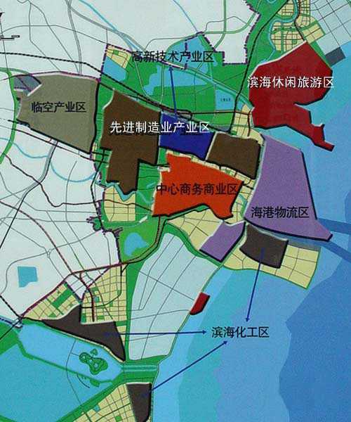 天津滨海新区规划:产业功能区 将规划建设7大部分