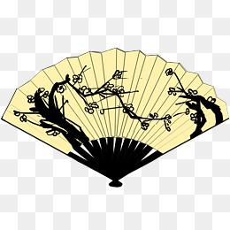 黄色的扇子手绘插画素材图片免费下载_高清psd_千库网(图片编号