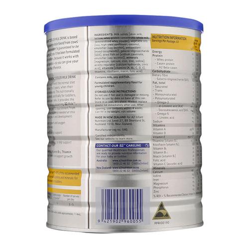 【全球购】澳洲a2奶粉白金系列3段(1-3岁)900g6罐装