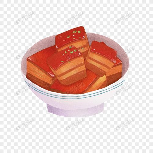 免抠元素 手绘/卡通元素 红烧肉.