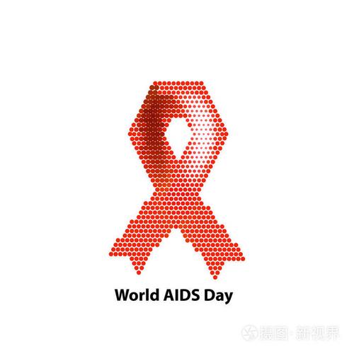 世界艾滋病日.红丝带矢量图
