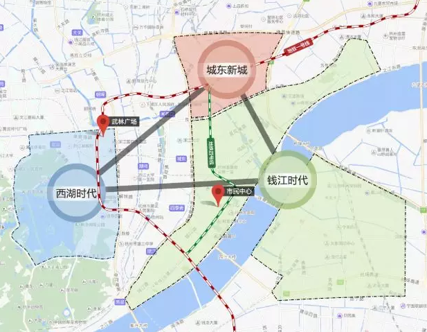 板块中轴线上的塔尖住区 然而,作为同时无缝对接武林商圈与钱江新城