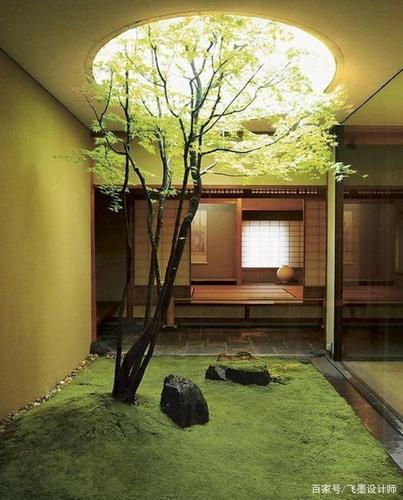 要是家里有个天井,一定要设计成日式圆形,种上一棵树