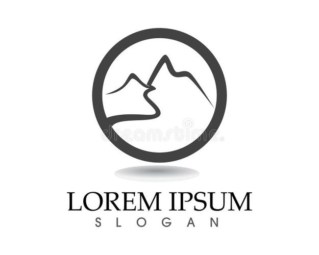 山商标和标志模板象导航app. 保险, 信函.