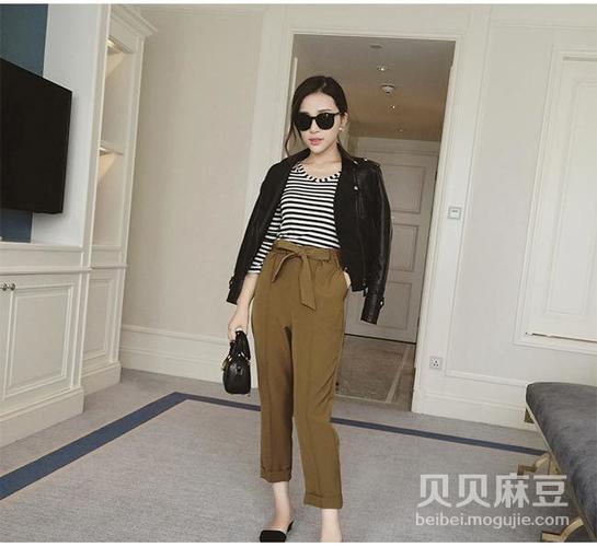 【贝贝麻豆】欧美长袖皮夹克外套