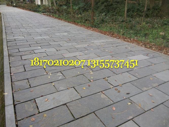 自然面青石板铺贴地面,道路图片