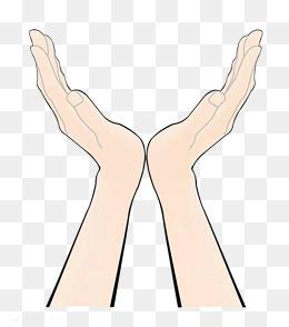 向上托起的双手
