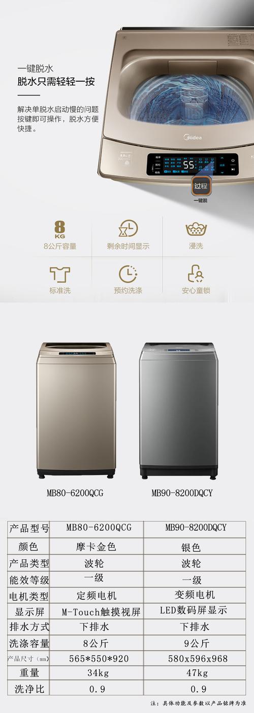 美的快净-天沐 mb90-8200dqcy 全自动洗衣机