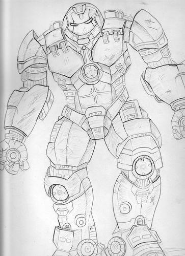 钢铁侠反浩克,武装完毕,即刻出发!|插画|创作习作|芊