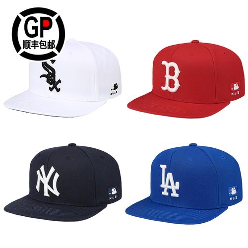 【gp韩国正品】mlb棒球帽球队logo队标平檐帽ny男女通用休闲帽子_7折