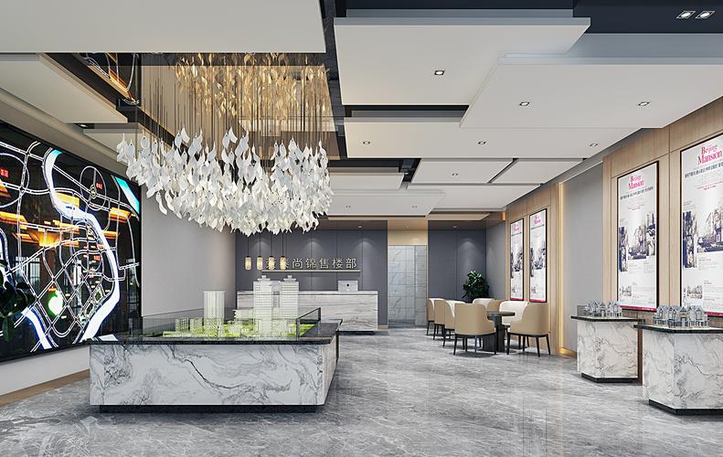 简洁大方售楼部装修设计效果图