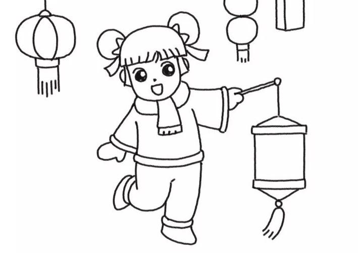 画出热闹喜庆的欢乐节!元宵节简笔画来了