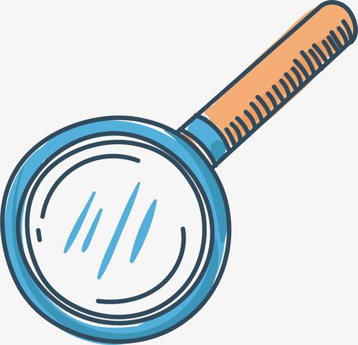 卡通手绘放大镜免抠素材