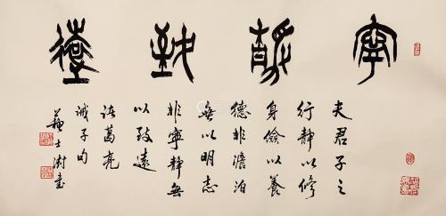 苏士澍 书法 镜片 水墨纸本