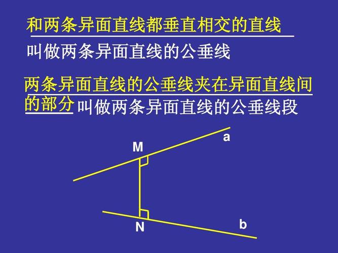 自然科学 数学 异面直线的距离和求法ppt  和两条异面直线都垂直相交