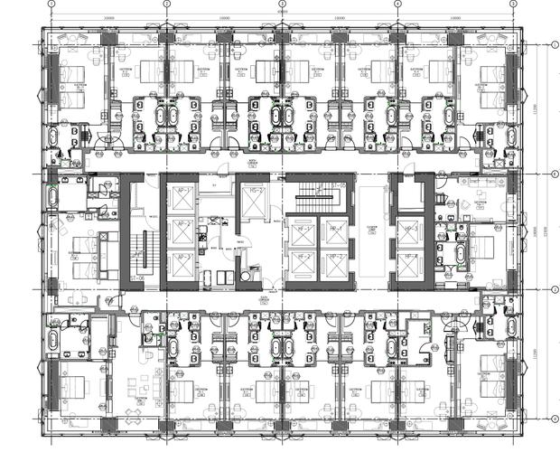 [天津]法国pyr-天津四季酒店&四季汇公寓客房全套cad施工图