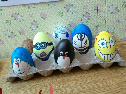 大四班的彩绘鹅蛋.