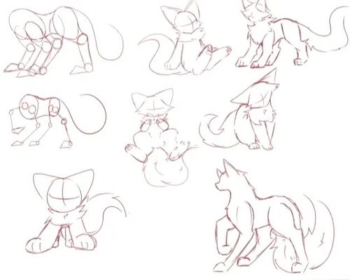 【兽设身体动作画法】_绘画_兽设_兴趣爱好_绘画