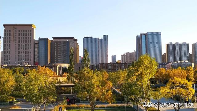 大同市永泰门广场全景实拍山西省最大的综合性城市广场
