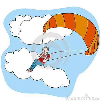 儿童简笔画滑翔伞