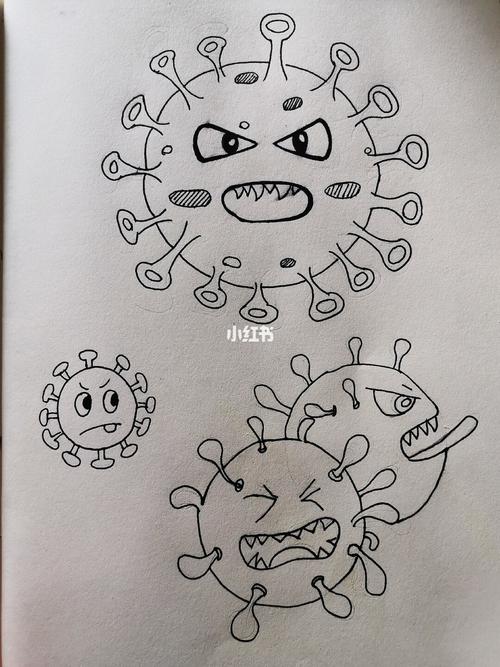 抗战疫情病菌蝙蝠简笔画_简笔画_绘画_画画_简笔画教程_文化_绘画