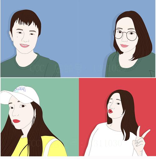 真人照片动漫卡通q版头像微信q唱吧漫画日系插画设计手绘写实彩色