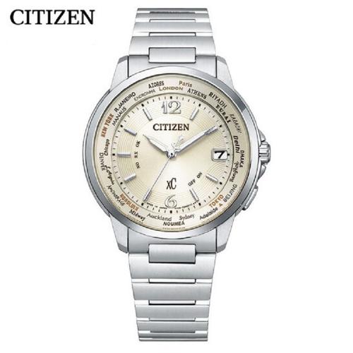 新品国行西铁城citizen手表奶油拿铁古典光动能电波男士情侣手表男表