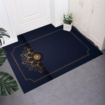 新中式门口地垫pvc入户门防滑垫防滑防水踩脚垫定制可