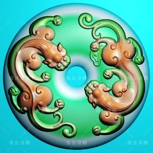 采珠勿惊龙螭龙简笔画