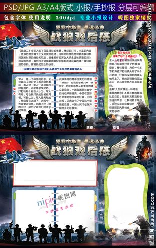 战狼观后感小报电影手抄报图片