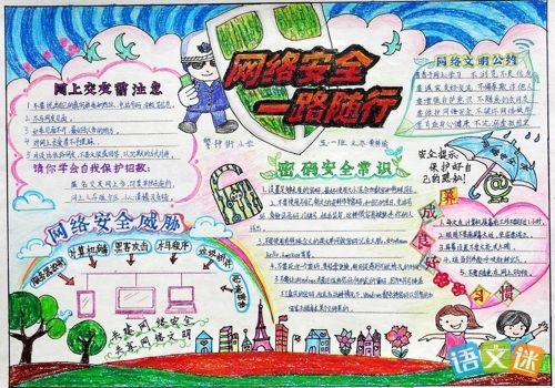 网络安全手抄报图片好看的