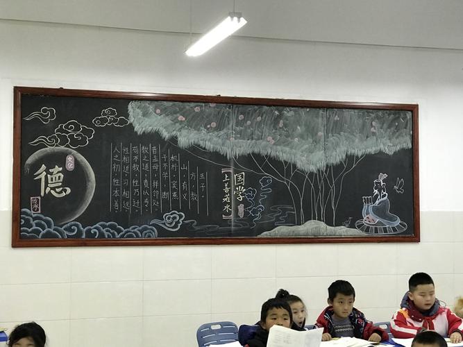 彰显学校特色—沂水县第六实验小学举行传承国学经典黑板报评选活动