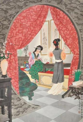近现代工笔仕女画的典范——王叔晖工笔重彩仕女画分享