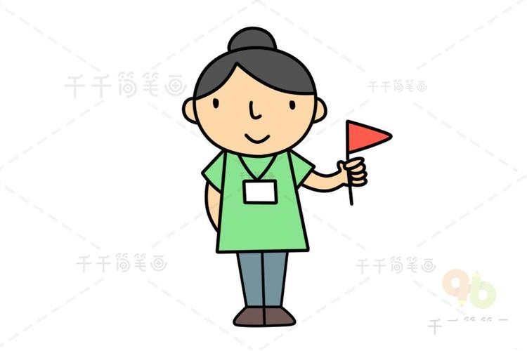 导游简笔画 简单又可爱