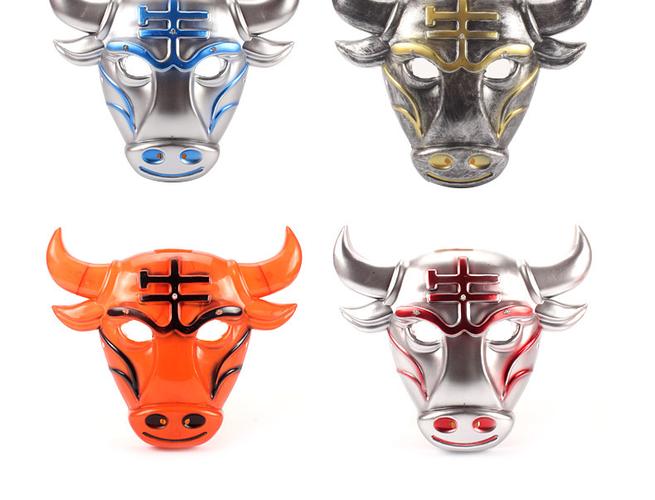 厂家批发奥特曼面具儿童奥特曼牛头面具卡通动漫发光面具舞台道具