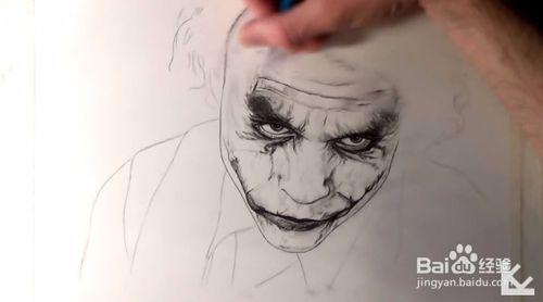 来画《蝙蝠侠:黑暗骑士》里小丑的详细手绘教程