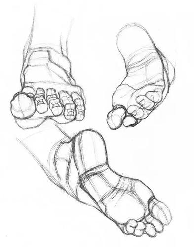 不会画脚教你脚的结构素描画法初学者按照结构画很容易学会