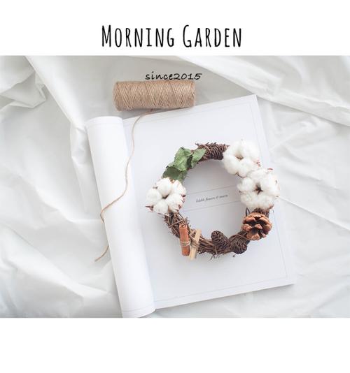 morning garden〕高档独家新年礼物棉花松果花环《小秘密》