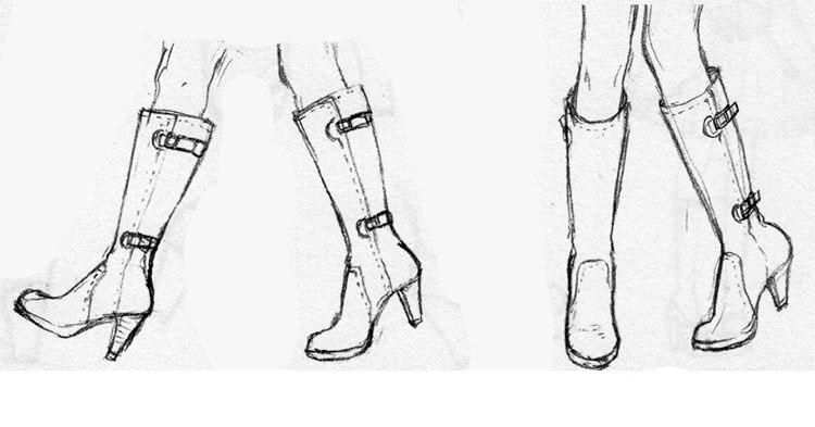 漫画腿上的鞋怎么画
