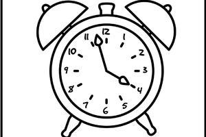 闹钟简笔画  儿童生活简笔画