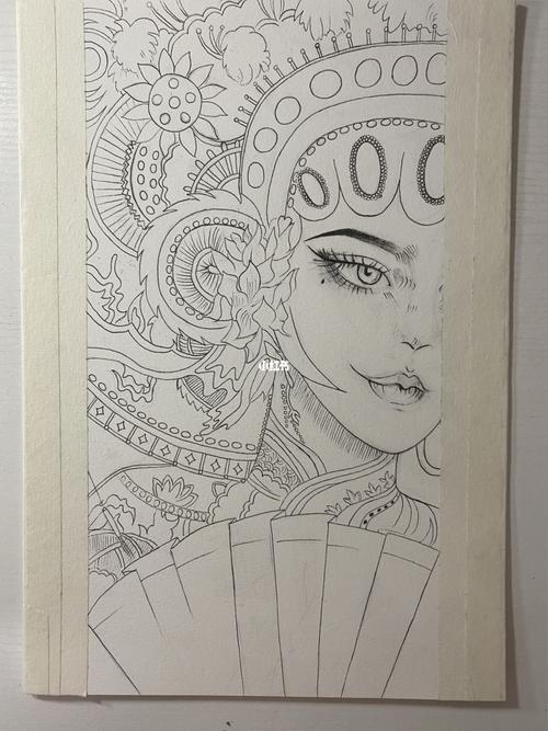 手绘临摹戏曲风_手绘_临摹_戏曲_文化_绘画