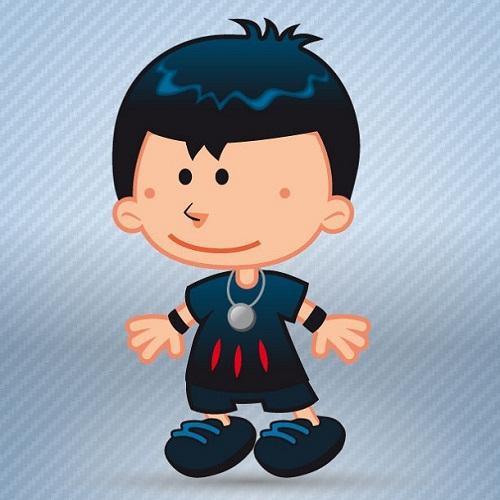 小男孩小女孩情侣头像卡通