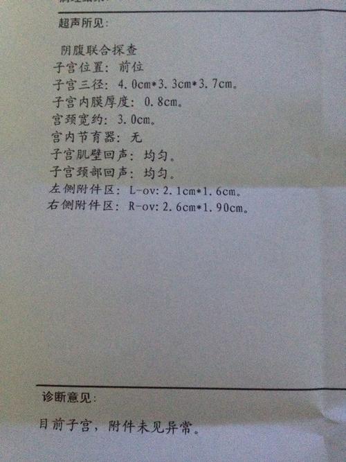 备孕1月没怀,阴超超结果如下.请问可以正