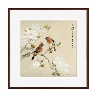 r33-27国画字画 花鸟画 精品工笔 斗方小品装饰画高仿真画芯批发